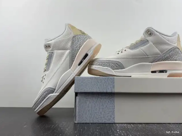 1st Kicks Shoes Air Craft Jordan 3 Ivory FJ9479-100 0601